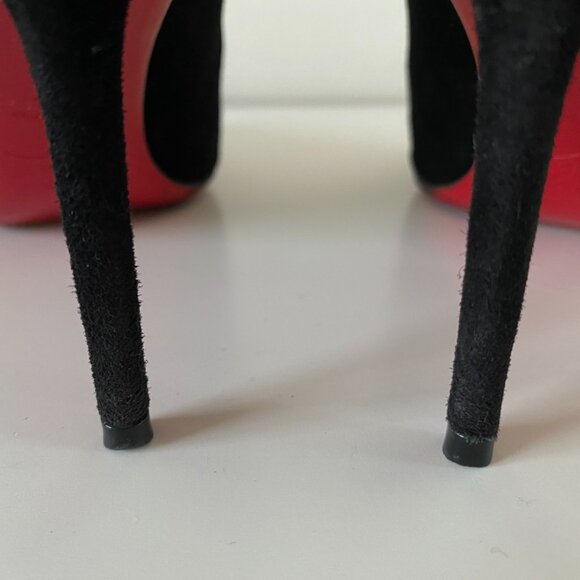 🇮🇹 Christian Louboutin / Kate Black Suede / 85mm Pump / Size 37 - Picture 8 of 15
